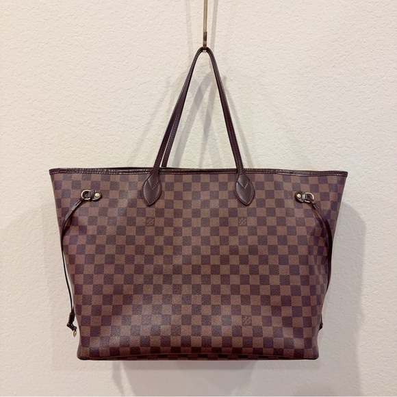 Authentic  Extra Large Louis Vuitton Neverfull GM Damier Ebene Tote Bag 2008 - Picture 7 of 14